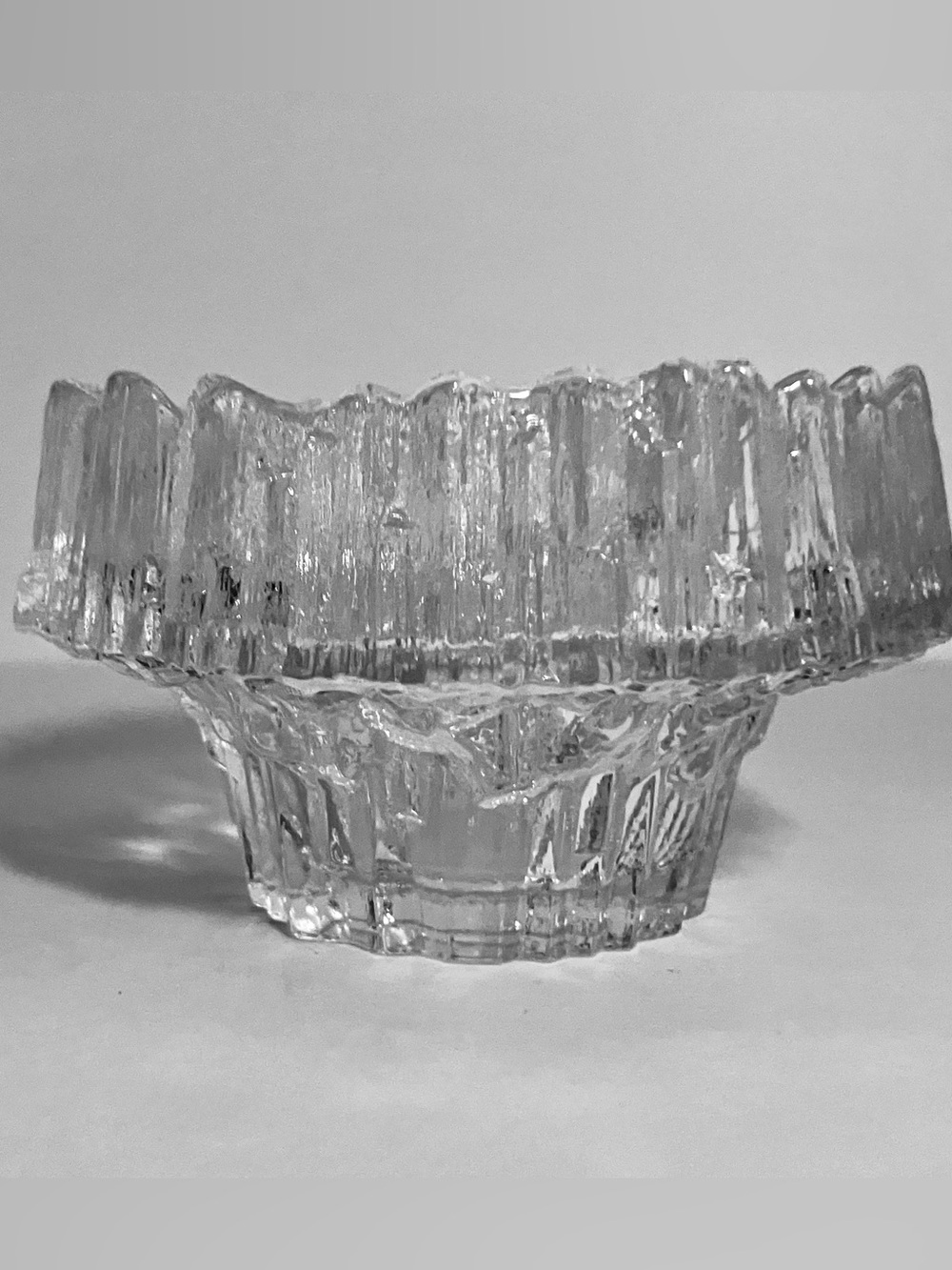 IITTALA Finland STELLARIA VOTIVE / Heavy GLITTERING CRYSTAL / Discontinued RARE
